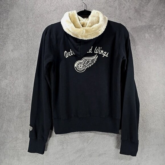 Detroit Red Wings Sewn Old Time Hockey Hoodie Sweatshirt Ladies Size Small - Picture 4 of 12